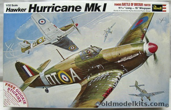 Revell 1/32 Hawker Hurricane Mk I - With SuperScale And Techmod Decals - Can Also Be Build As PR Mk 1, H217 plastic model kit
